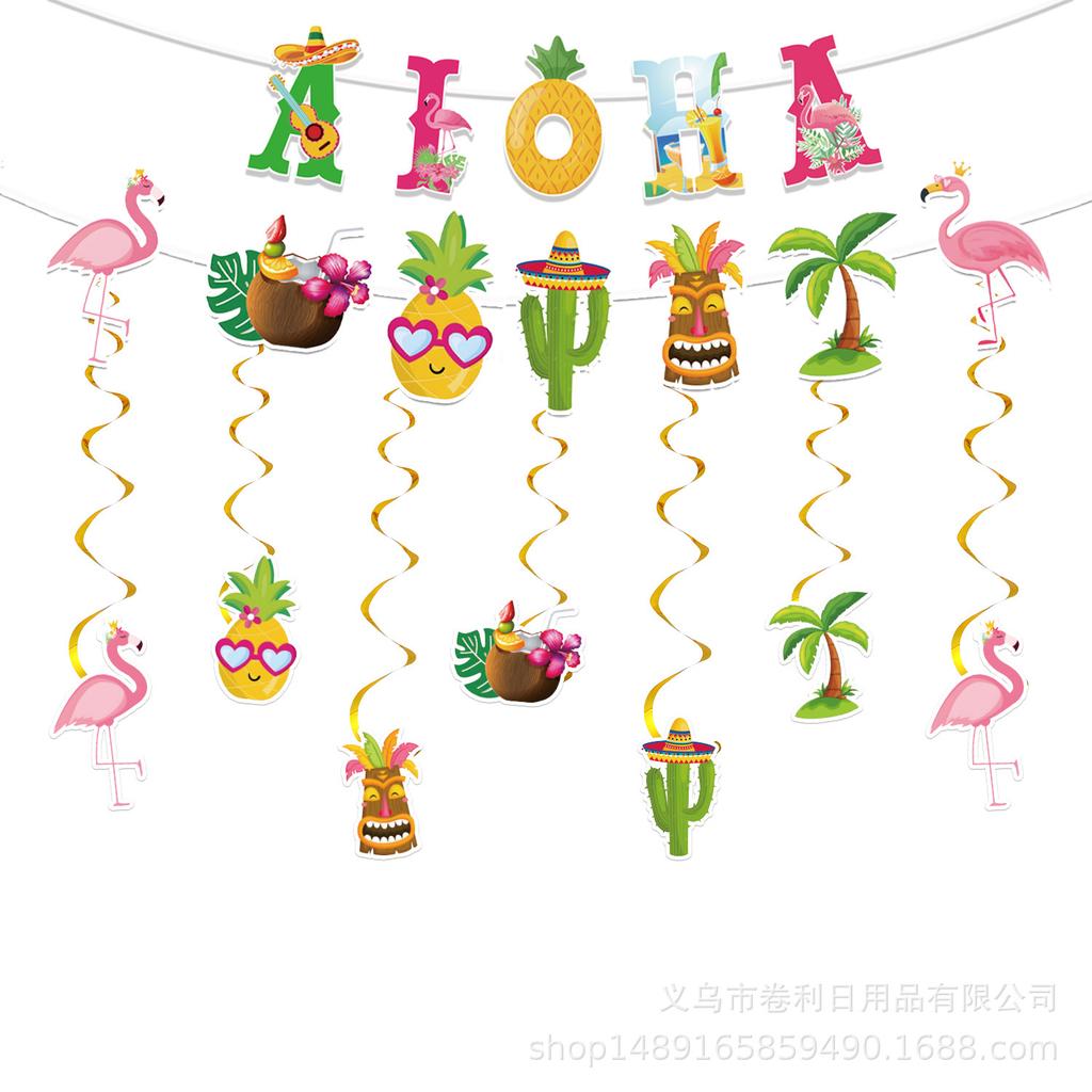 Theme Party Decoration Layout Banner Pulling Flag Disposable Size Power Strip Background Cloth