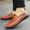 fashion Casual Shoes for Men Fashion Leather Genuine Sneakers High Quality Luxury Brand Comfortable Loafers Men Leather Driving Shoes