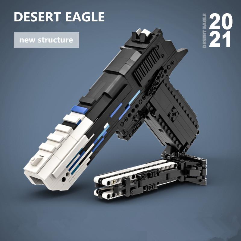900pcs CSGO Series Difficult Black Desert Eagle  Building Blocks Set Single Shoot Pistol DIY Bricks Toys For Boys Xmas Gift