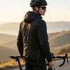 Wosawe Windproof Cycling Jackets Hooded Waterproof Long Sleeve Windbreaker Jerseys Reflective Bicycle Clothing Men's Jacket