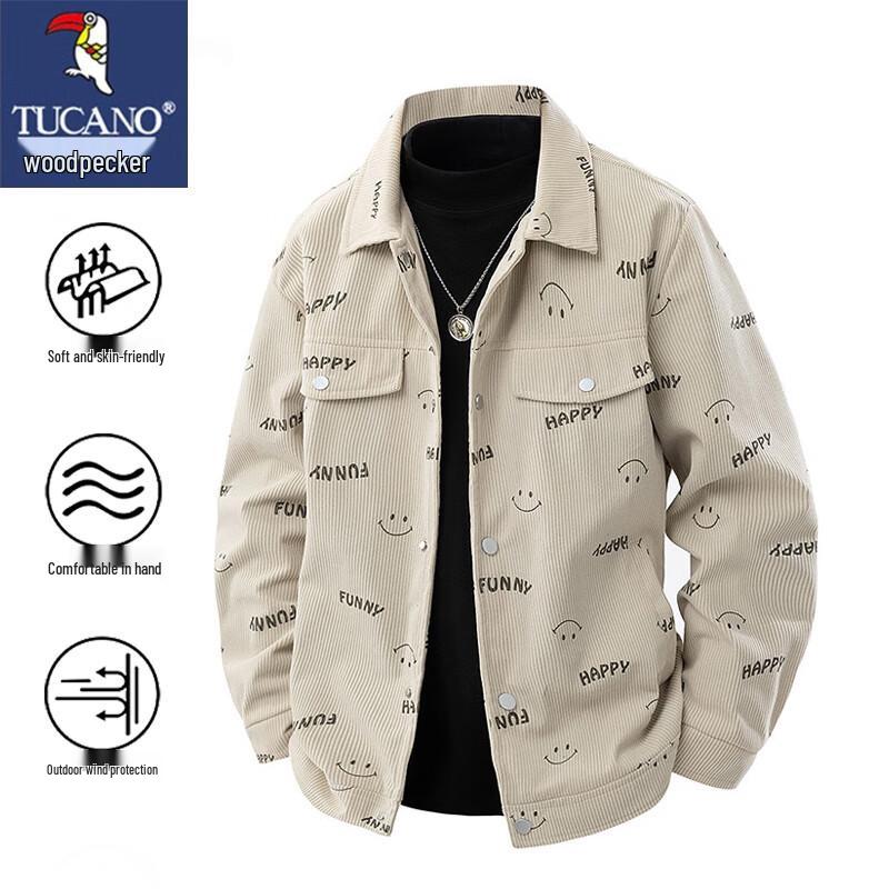 

TUCANO Men s Casual Lapel Corduroy Jacket 3XL