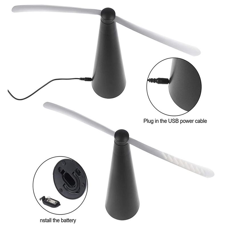 USB Cable/dry Cell Outdoor Multifunctional Fly Repellent 360° Rotation Fan-type Food Protector Pest Drive Away Table Fan