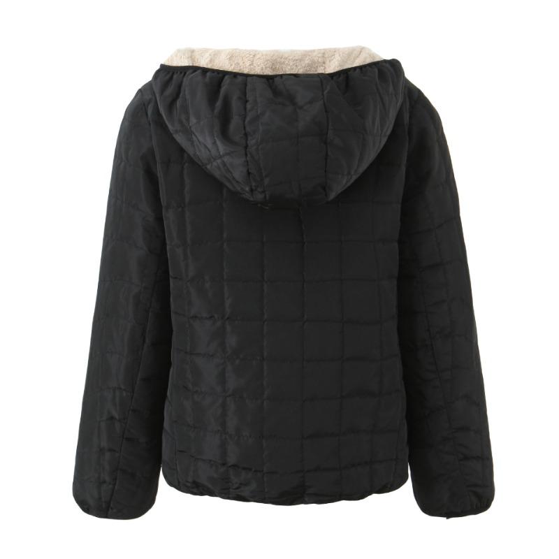 Women S Quilted Hooded Winter Cotton Coat Warm Lightweight Jacket