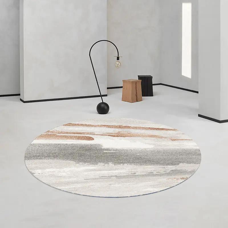 Light Luxury Round Carpet for Girls, Bedside Rugs, Children's Hanging Basket, Computer Chair Floor Mat, Bedroom, Living Room, Ho
