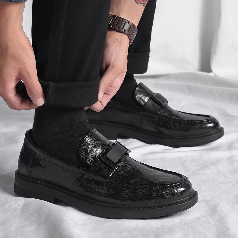 Móda Vysoká Kvalita Nové Platformové Mokasíny Pánské Pravá Kůže Ležérní Boty Mokasíny Pohodlné Pánské Business Pánské Protiskluzové Prodyšné Boty