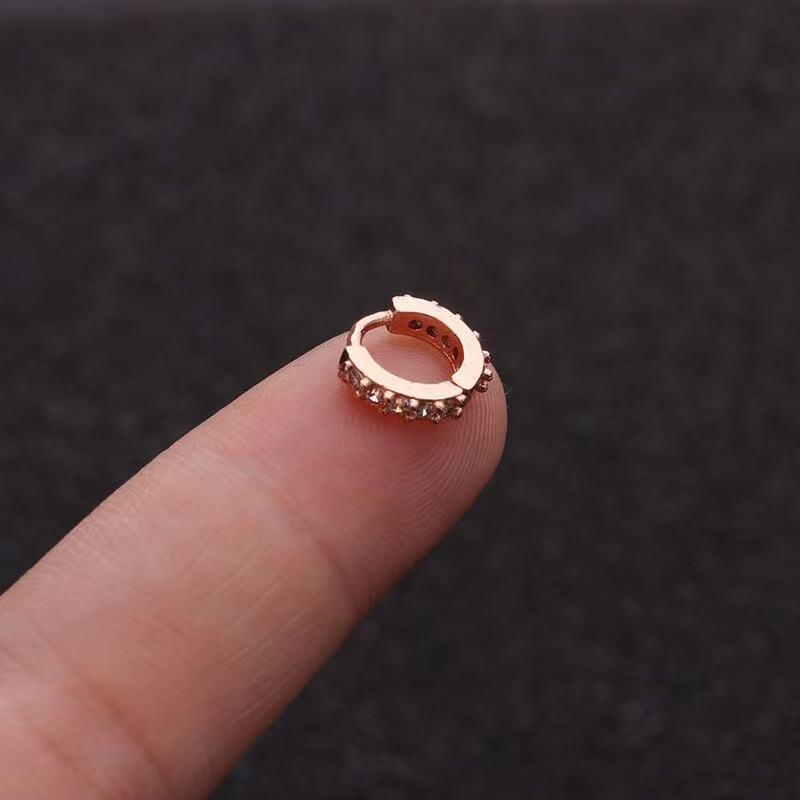 Zircon Korean-Style Diamond Ear Cuffs & Hoop Studs