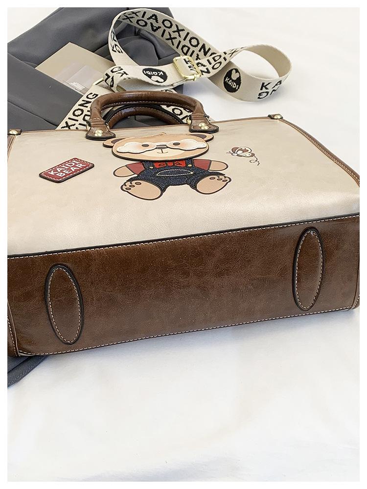 2026 New Women's High-End Cartoon Bear Crossbody Tote Bag
