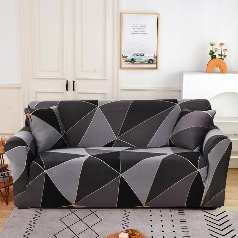 Potah na pohovku s potiskem pro obývací pokoj Kombinace pohovky ve tvaru L Chaise Pohovka Potah Home Decor 1/2/3/4 Sedadla Odnímatelná