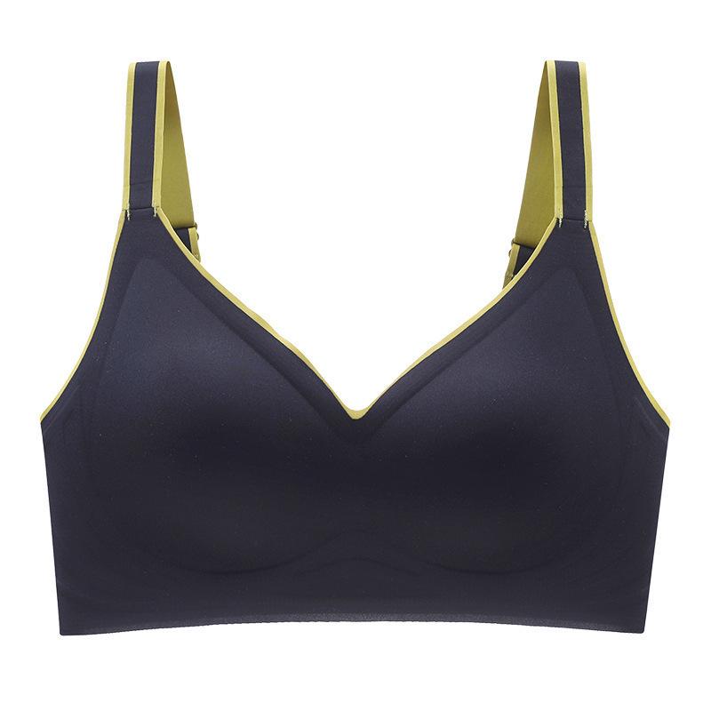 Seamless Gradient Sports Bra for Women - Wire-Free, Small Bust Support, Latex Adjustable
