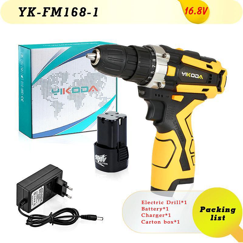 

Беспроводная двухскоростная литиевая электрическая дрель с дисплеем мощности, аккумуляторной отверткой и многофункциональной пистолетной конструкцией. YK-FM168-1
