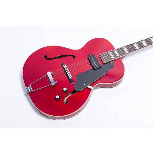 GROTE Jazz Electric Guitar Semi-Hollow Body Chrome Hardware (RED)