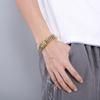 Popular Simple Personality Domineering Hip-hop Flower Men's Titanium Steel Bracelet