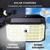 Solar Motion Sensor Wall Light IP65 Waterproof Solar Spotlight Outdoor Floodlight Fence for Patio Garden Pathway Yard