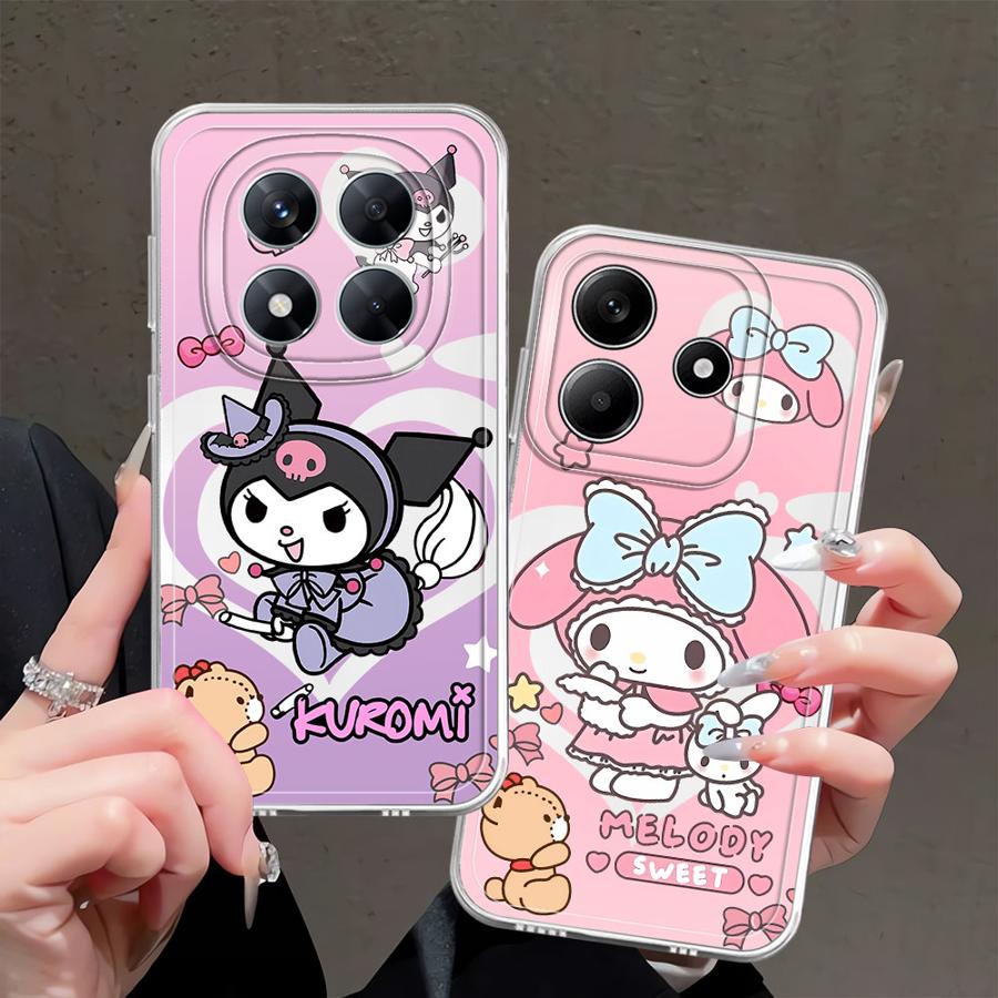 Cartoon Kuromi My Melody Soft Phone Cover Case for Xiaomi Redmi Note 14 Pro Plus 12 13C A4 10S 9 10 11S 12S 11 Note 13 14C