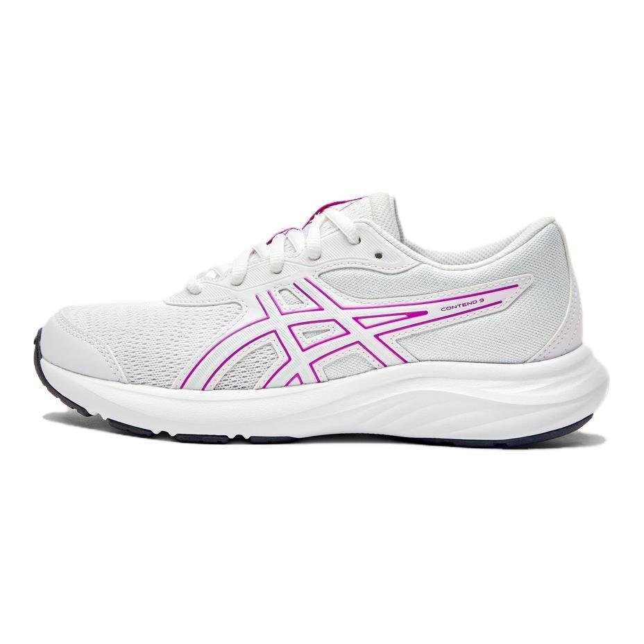 Asics CONTEND 9 Low Top Kids  Running Shoes White Purple - 1014A337-101
