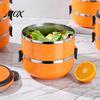 Leak Proof Meal Prep Stackable Insulated Lunch Box with Handle, Stainless Steel Interior Easy Cleaning Outdoor Picnic Food Container Design,