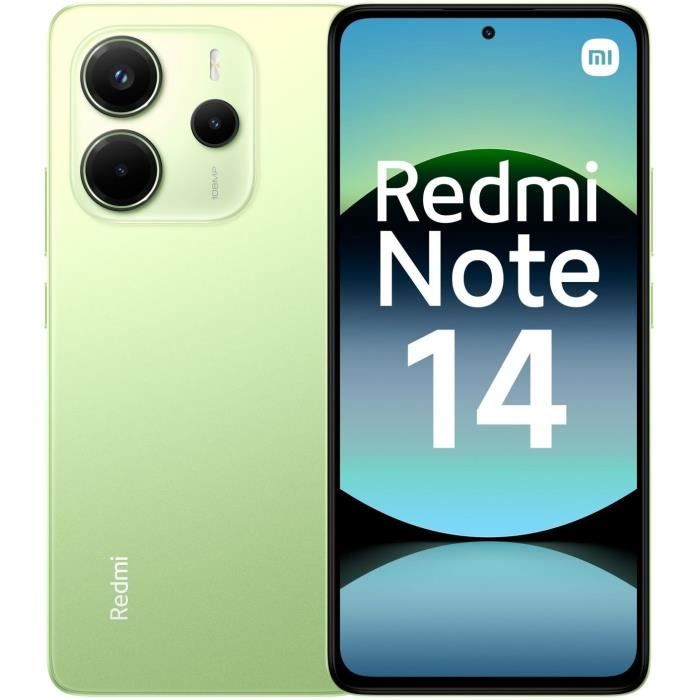 XIAOMI - Redmi Note 14 4G - 8 Go + 256 Go - Lime Green