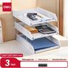 Deli 9209 3-Tier Stackable File Organizer (3-Pack)