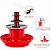Electric Chocolate Fountain Machine 3 Tier Non Stick Stainless Steel Chocolate Fondue Fountain Melting Pot for Home