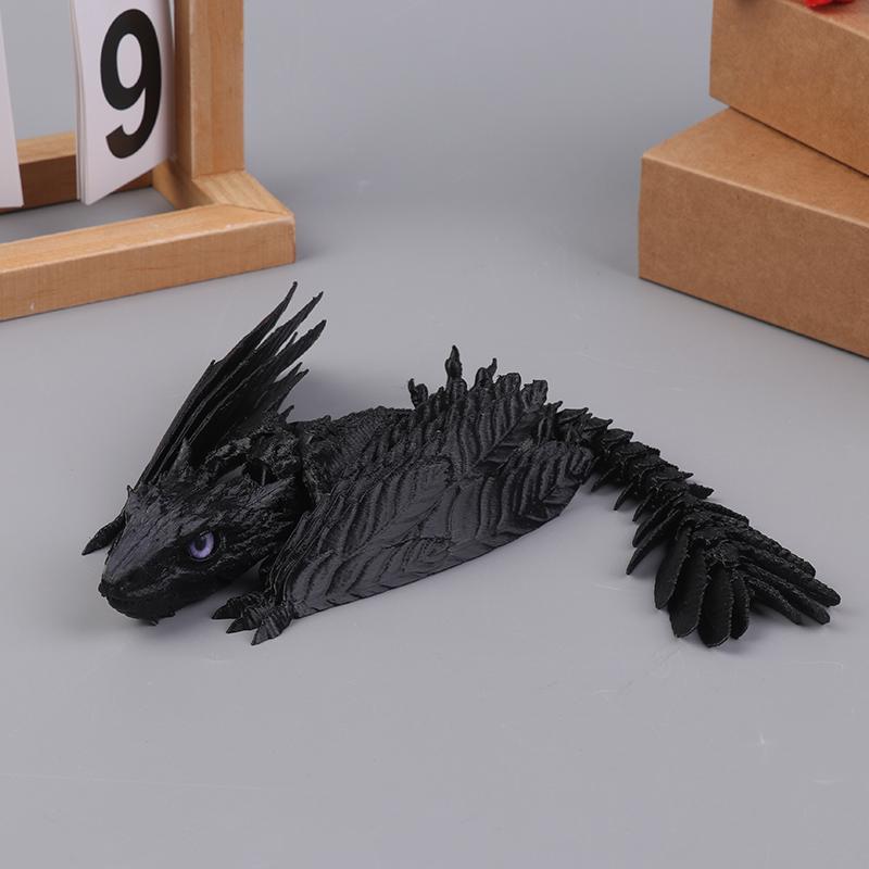 Gefiederter Wyvern Drache 3D gedruckter Drache Beweglicher Drache Drache 3D gedrucktes Spielzeug Desktop Haustier