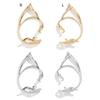European and American Jewelry Novelty Single Metal Three-dimensional Earring Female Hollow Cat Ear Outline Elf Ear Clip