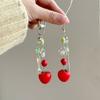 Unique Resin Tomato Keychain Fork Theme Phone Chain Keyring Decorative Piece For Everyday Carry Present