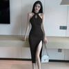 Spice Girl Sexy Chinese Modified Cheongsam Dress Women's Summer Design Sense Split Side Slim Sexy Hip Wrap Long Skirt