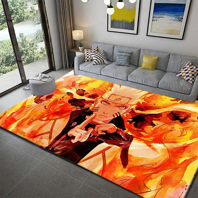 

Naruto Ninja Power Symbol Rug Soft Cozy Washable Carpet for Gaming Room Decor 60x90cm