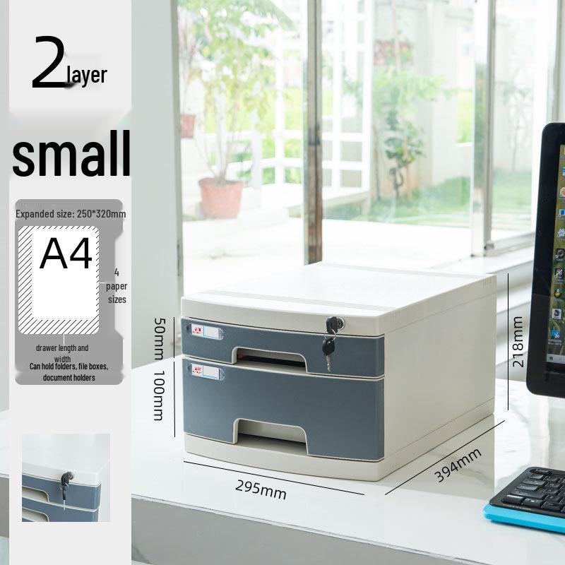 

Запираемый многоярусный настольный шкаф для хранения документов формата A4 и ящик для хранения