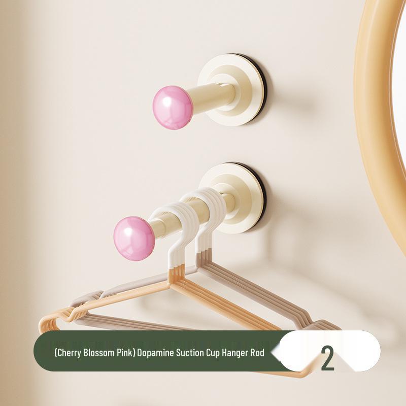 No-Drill Wall-Mounted Suction Cup Clothes Drying and Storage Rack