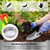 Stainless Steel Garden Potting Compost Soil Sieve with 5 sizes 1/3/6/9/12mm with shovel Easy To Change And Stack Garden supplies