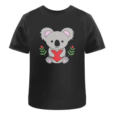 Koala Holding Heart Cotton T Shirt Ta