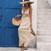 Elegante Europese Zomer 2026 Mouwloze Backless Lange Jurk