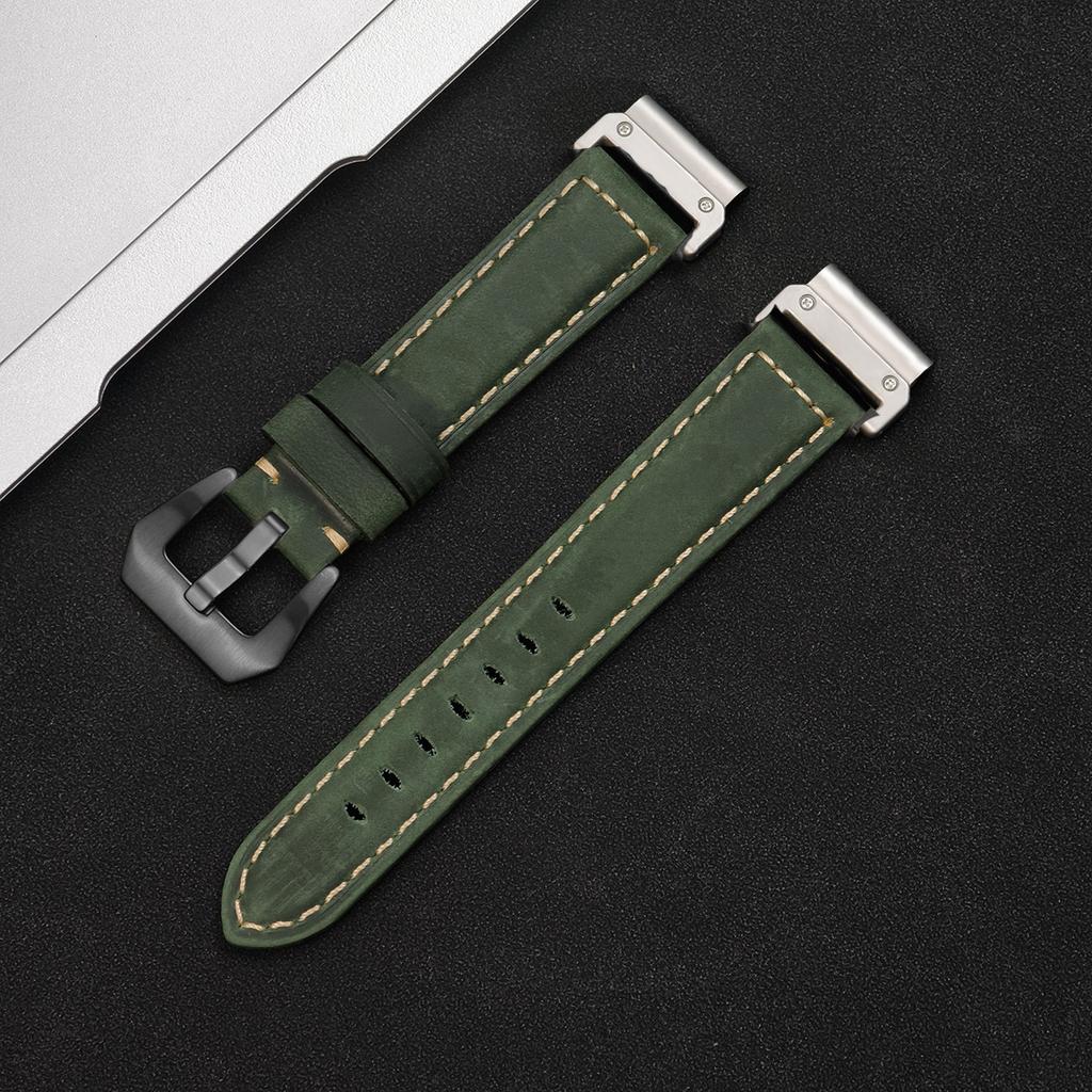Quickfit 26mm 22mm Strap for Garmin Epix Pro 51mm 47mm Tactix 8 7 Pro Fenix 8 7 7X Enduro3 Genuine Leather Watchband Accessories