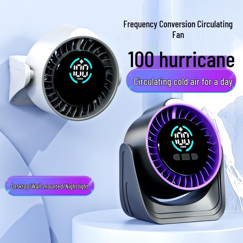 2026 USB Rechargeable Transparent Desktop Fan - Silent, 100-Speed, Compact Design