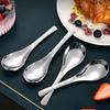 Light Luxury Chinese Soup Spoon Stainless Steel Spoon Home Hotel Spoon High Aesthetic Dessert Spoon Honeycomb Earl Spoon