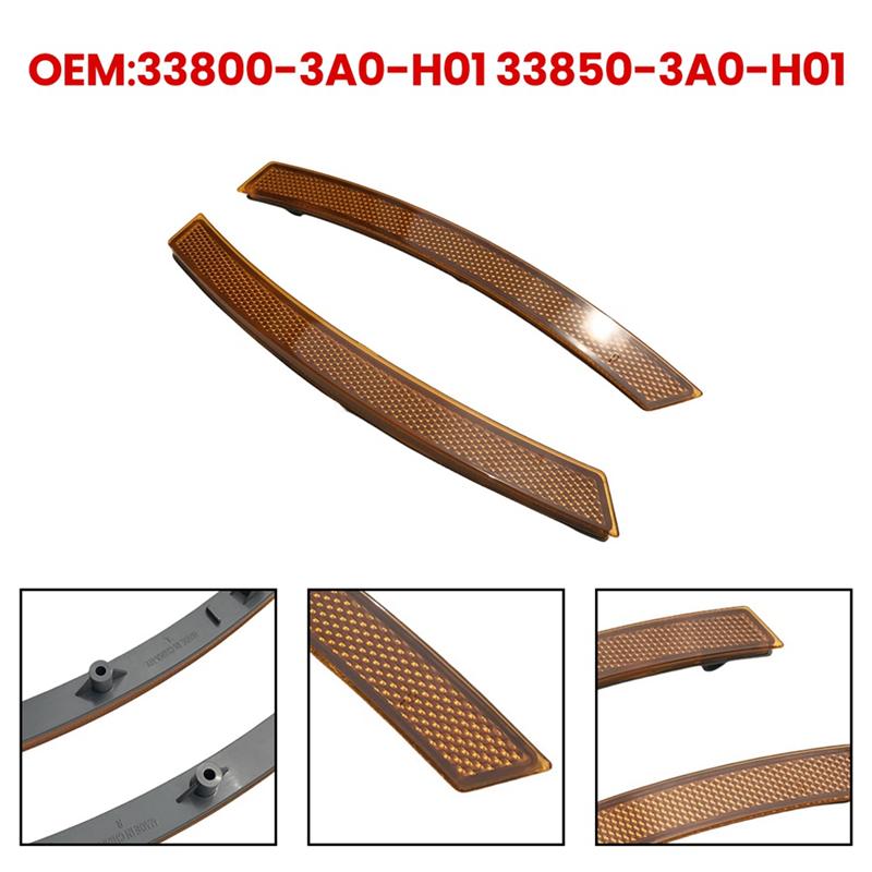A03E-For Honda CRV Front Left+Right Bumper Wheel Fender Molding Trim Light 33800-3A0-H01 33850-3A0-H01