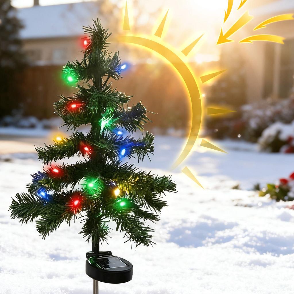 Solar Christmas Tree Garden Lights Outdoor Christmas Decorations, 8 Modes, Suitable For Pathways, Patios And Courtyard Holiday Lighting