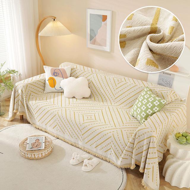 Printed Sofa Slipcover Soft Removable Washable Non Slip Blanket For Living Room Home Decoration Various Sizes