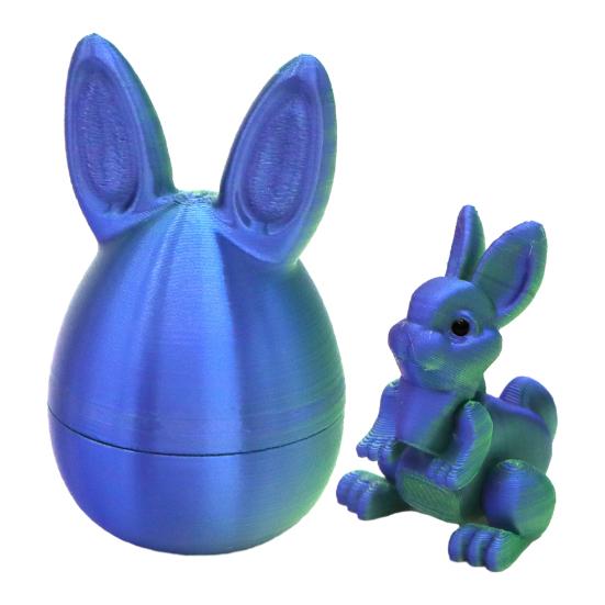 Yousheng Paashaas Oor Ei Ornament met Gearticuleerd Konijn Binnenin 3D Geprint Beweegbare Gewrichten Konijn Figuurtje Fidget Speelgoed Paasvakantie Feest