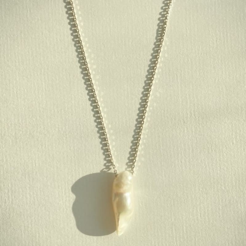 SUZURAN Liquid Pearl_ 2way Silver Necklace