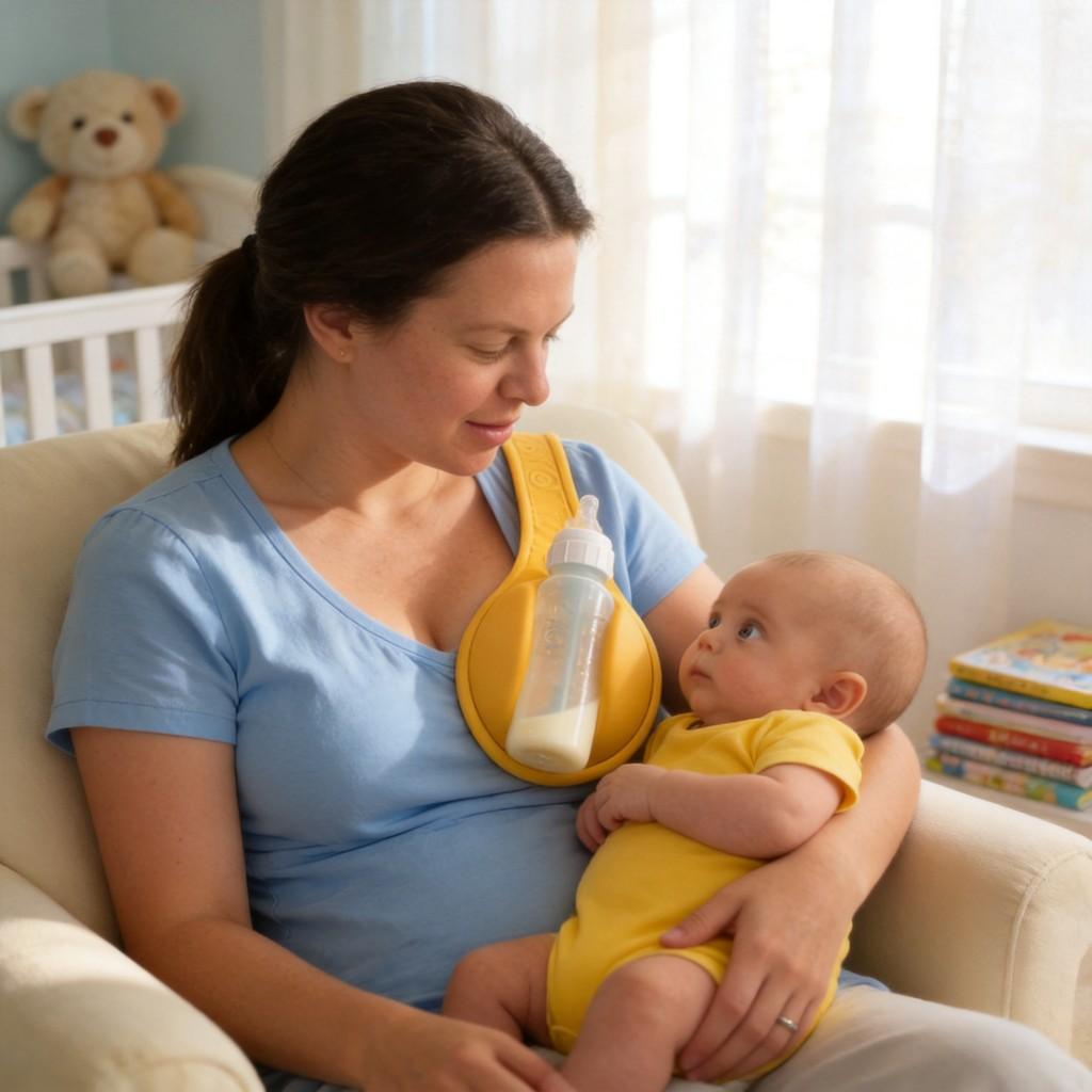 Silicone Baby Bottle Holder For Tv Stand With Free Hand Support For Home Use