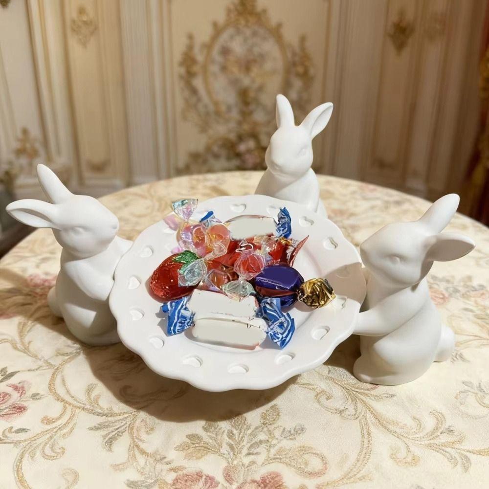 3D Easter Bunny Tray Mold Non-stick Easter Bunny Mold Decorative Candy Plates  Party