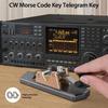 PUTIKEEG Ham Radio Key Morse Code Aluminum Alloy with 4 Neodymium Magnet Morse Code CW Portable Straight Key - Practicer, Base, Key,