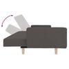 2 Seater Sofa Bed with 2 Pillows Dark Grey Fabric