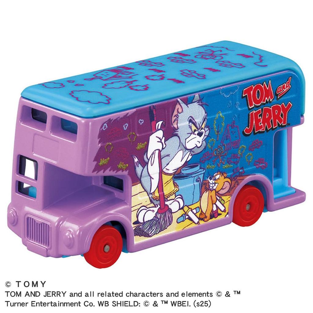 TAKARA TOMY Dream Tomica SP Tom and Jerry Wrapping Bus (Purple) Miniature Car Toy for Ages 3 and Up