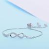 LUXY MOON Simple Stylish 8-Shaped Bracelet Micro-inlaid Zircon Adjustable Elegant Fashion Bracelet