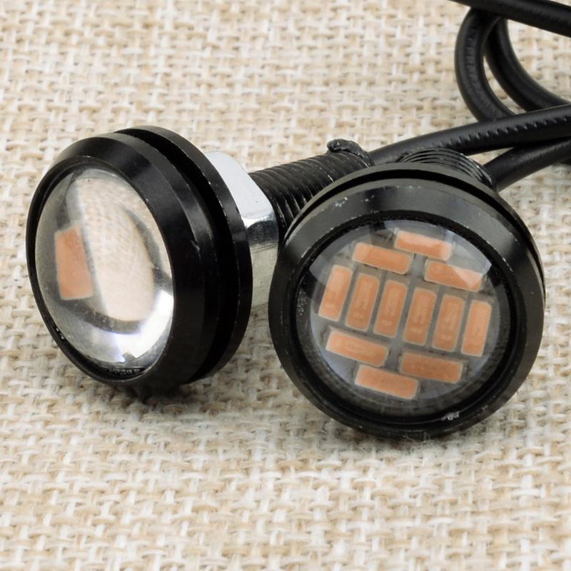 12LED Eagle Eye Daytime Running Light DRL Rock Lamp Round for Car Front Grille Tail Backup 4Pcs