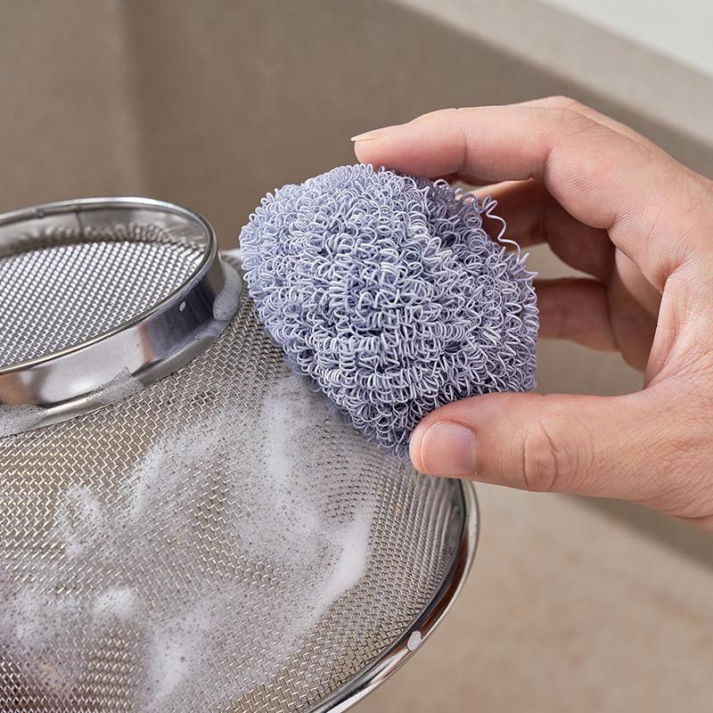 Long Abs Pp Handle Dish Scrubber Nano Fiber Cleaning Brush For Kitchen Utensils And Pans