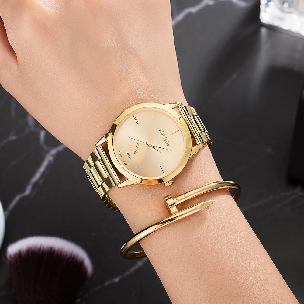 

Стильные и стильные женские часы для офисных работников. Профессиональный темперамент и изысканные модные браслеты с заклепками для женских часов.